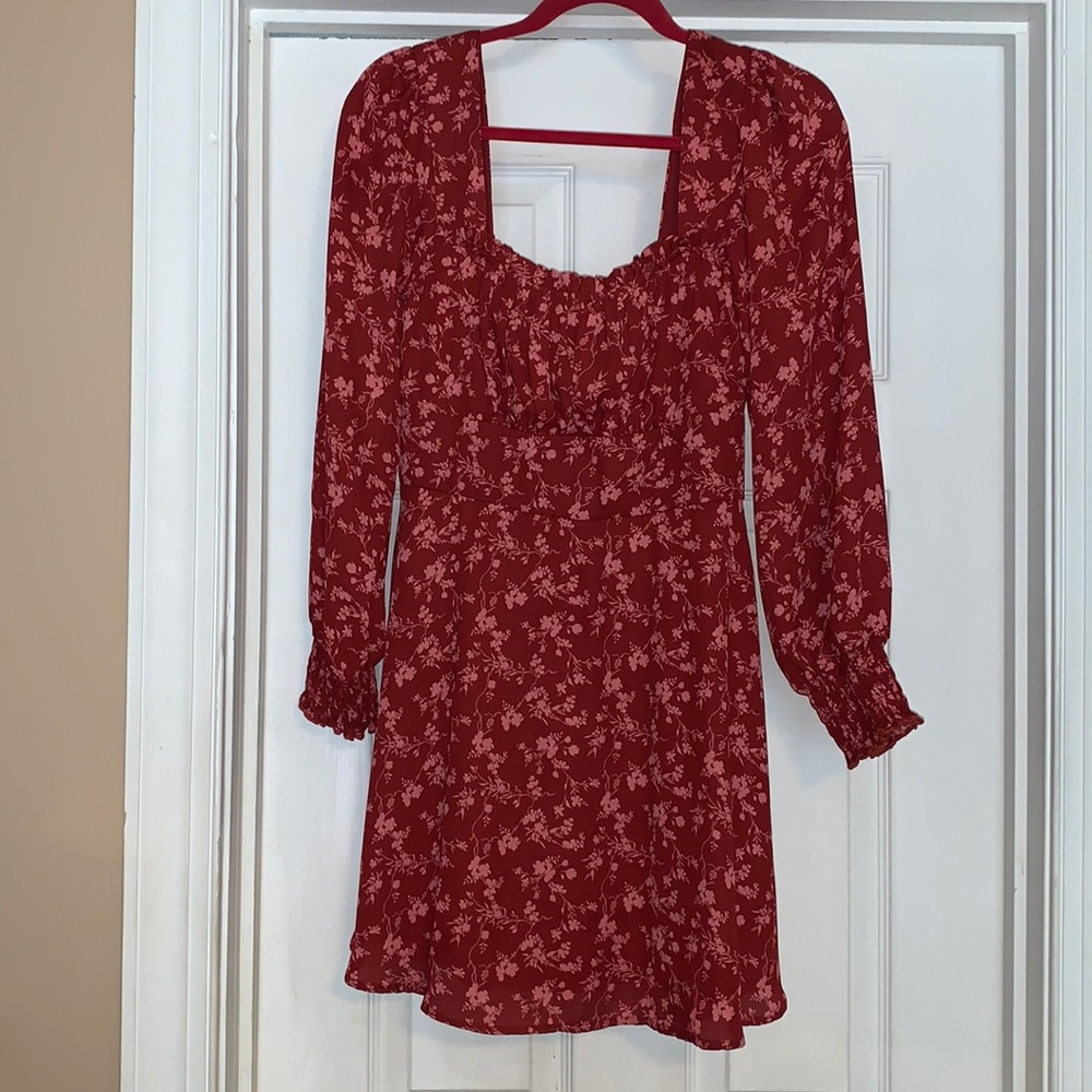 Burgundy dress